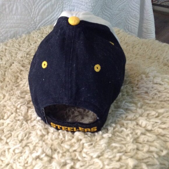 NFL Official Steelers Trucker hat; Adjustable, Pittsburg Football, Tailgating - Picture 4 of 7
